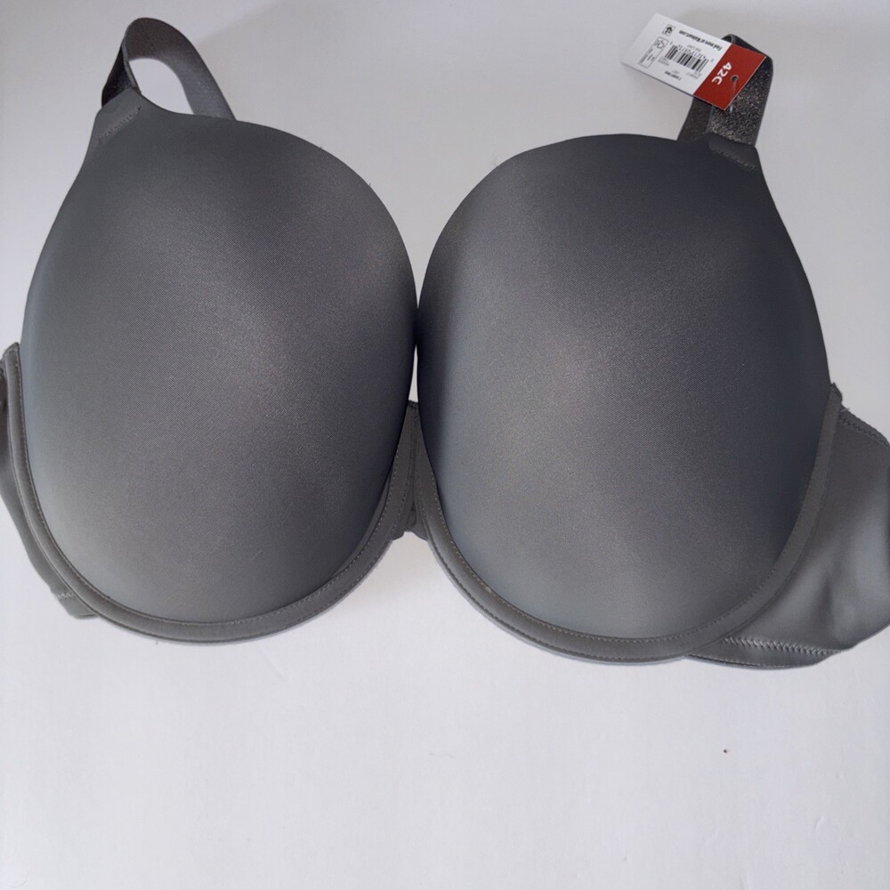 No Boundaries Gray Full Figure T-Shirt Bra Underwire Size 42C NEW
